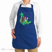 Alien Bigfoot Unicorn Riding Loch Ness Monster Halloween Apron thumb 2