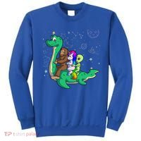 Alien Bigfoot Unicorn Riding Loch Ness Monster Halloween Sweatshirt thumb 0