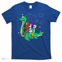 Alien Bigfoot Unicorn Riding Loch Ness Monster Halloween T-Shirt thumb 0