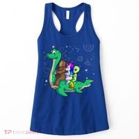 Alien Bigfoot Unicorn Riding Loch Ness Monster Halloween Women's Tank Top thumb 0