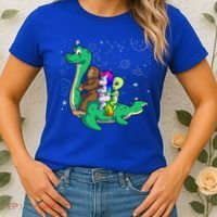 Alien Bigfoot Unicorn Riding Loch Ness Monster Halloween Women's T-Shirt thumb 2