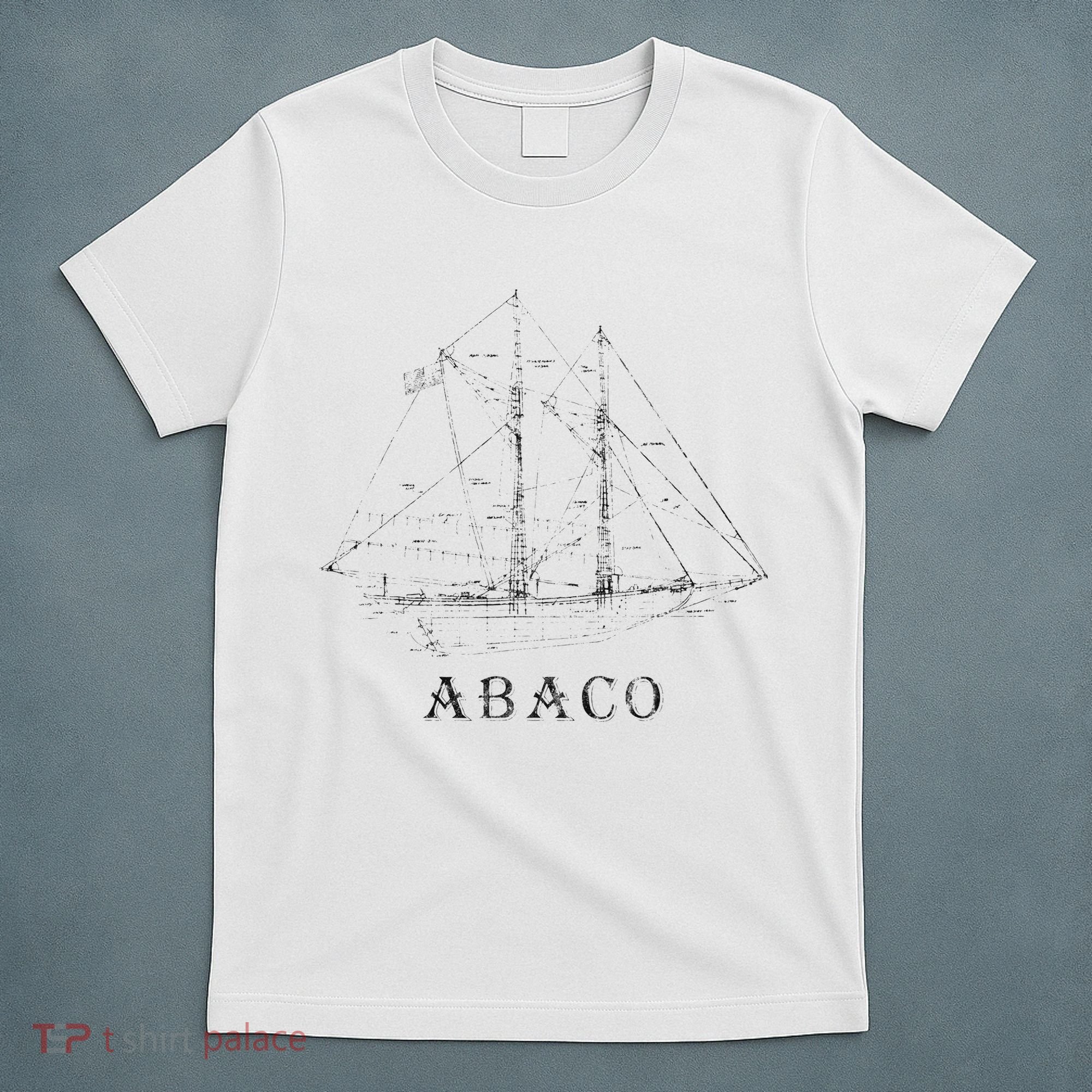 Abaco Bahamas Vintage Retro Classic Sailboat Vacation T-Shirt
