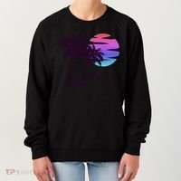 Aruba Beach Vacation Caribbean Cruise Retro Sunset Palm Tree Meaningful Gift Women's Sweatshirt thumb 0