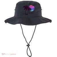 Aruba Beach Vacation Caribbean Cruise Retro Sunset Palm Tree Meaningful Gift Bucket Hat thumb 0