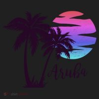 Aruba Beach Vacation Caribbean Cruise Retro Sunset Palm Tree Meaningful Gift Beanie thumb 2