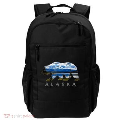 Alaskan Bear With Lake & Mountain Souvenir Backpack
