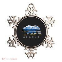 Alaskan Bear With Lake & Mountain Souvenir Ornament thumb 0