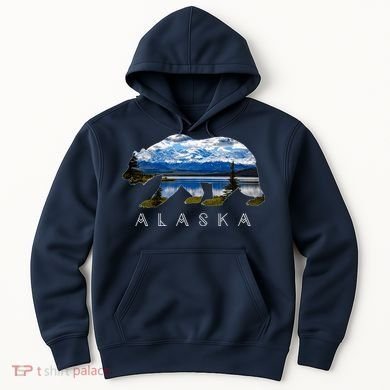 Alaskan Bear With Lake & Mountain Souvenir Hoodie