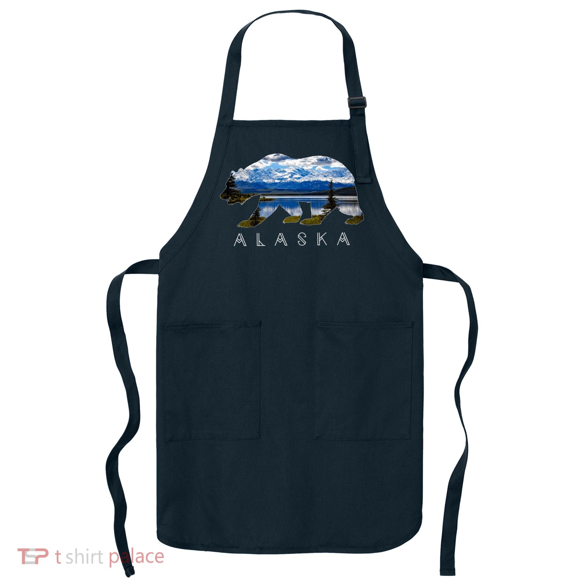 Alaskan Bear With Lake & Mountain Souvenir Apron