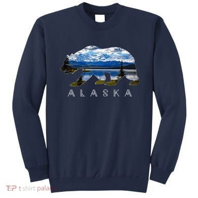 Alaskan Bear With Lake & Mountain Souvenir Sweatshirt