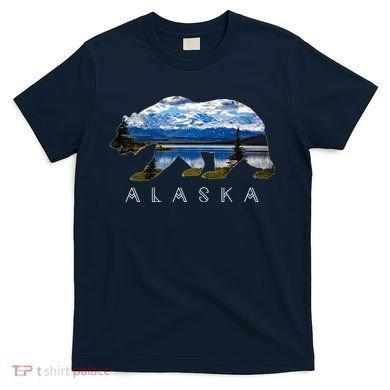 Alaskan Bear With Lake & Mountain Souvenir T-Shirt