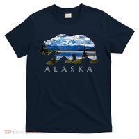 Alaskan Bear With Lake & Mountain Souvenir T-Shirt thumb 0