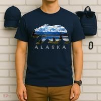 Alaskan Bear With Lake & Mountain Souvenir T-Shirt thumb 6
