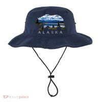 Alaskan Bear With Lake & Mountain Souvenir Bucket Hat thumb 0
