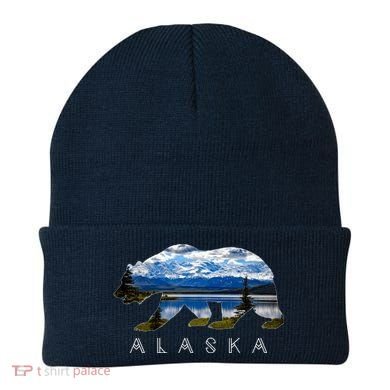 Alaskan Bear With Lake & Mountain Souvenir Beanie