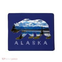 Alaskan Bear With Lake & Mountain Souvenir Mousepad thumb 0