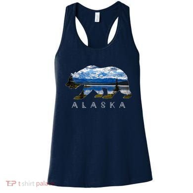 Alaskan Bear With Lake & Mountain Souvenir Women's Tank Top