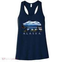 Alaskan Bear With Lake & Mountain Souvenir Women's Tank Top thumb 0
