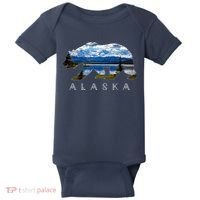 Alaskan Bear With Lake & Mountain Souvenir Baby Bodysuit thumb 0