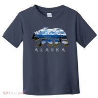 Alaskan Bear With Lake & Mountain Souvenir Toddler T-Shirt thumb 0