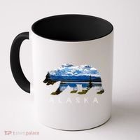 Alaskan Bear With Lake And Mountain Souvenir Gift Coffee Mug thumb 0