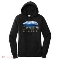 Alaskan Bear With Lake And Mountain Souvenir Gift Women's Hoodie thumb 0