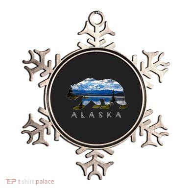 Alaskan Bear With Lake And Mountain Souvenir Gift Ornament