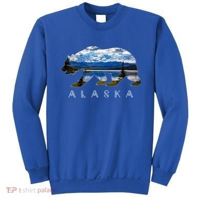 Alaskan Bear With Lake And Mountain Souvenir Gift Sweatshirt