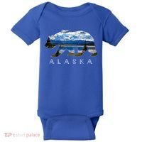 Alaskan Bear With Lake And Mountain Souvenir Gift Baby Bodysuit thumb 0