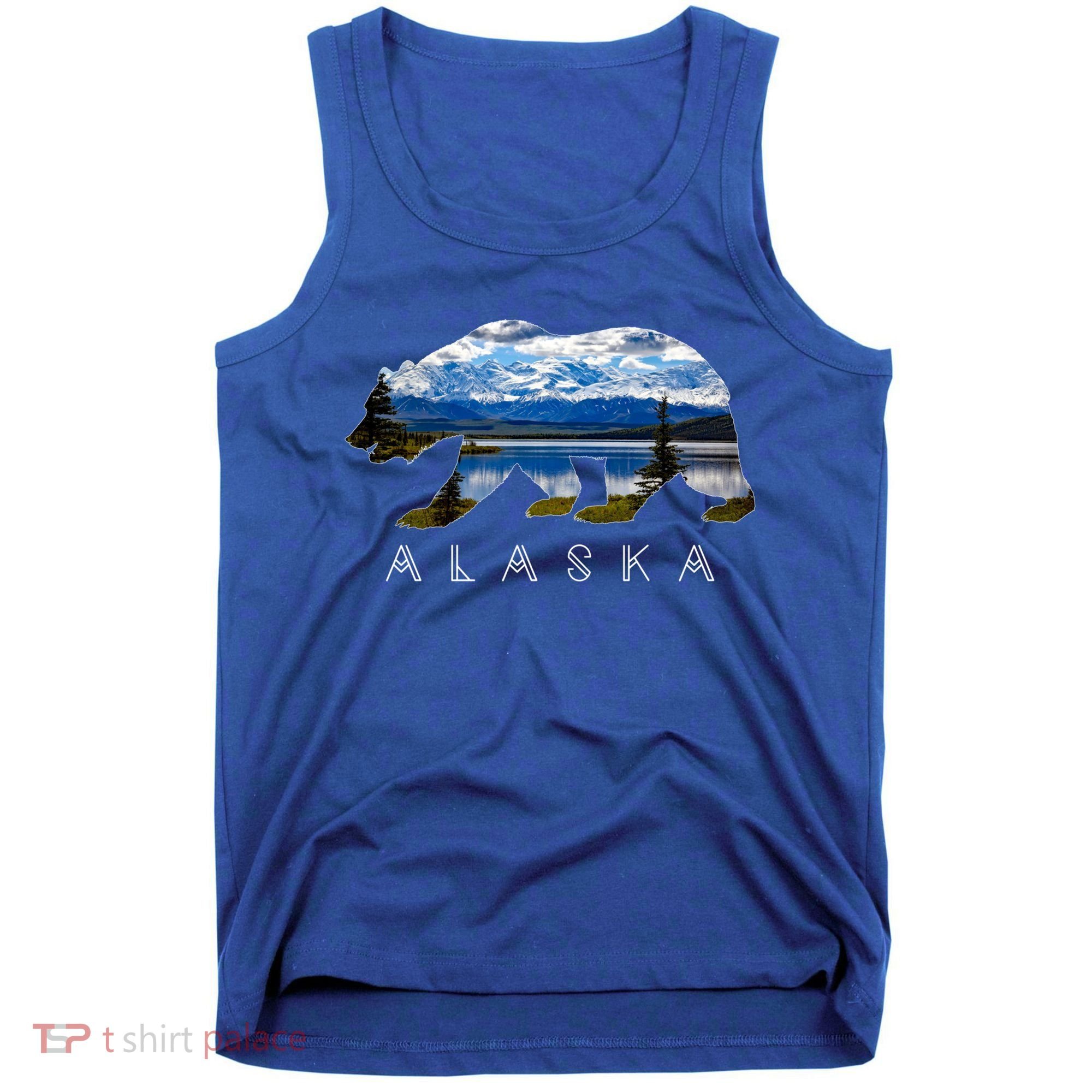 Alaskan Bear With Lake And Mountain Souvenir Gift Tank Top