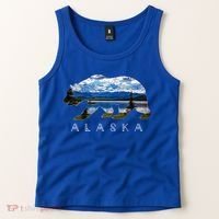 Alaskan Bear With Lake And Mountain Souvenir Gift Tank Top thumb 2