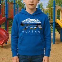 Alaskan Bear With Lake And Mountain Souvenir Gift Kids Hoodie thumb 2