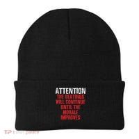 Attention Beatings Will Continue Until The Morale Improves Beanie thumb 0