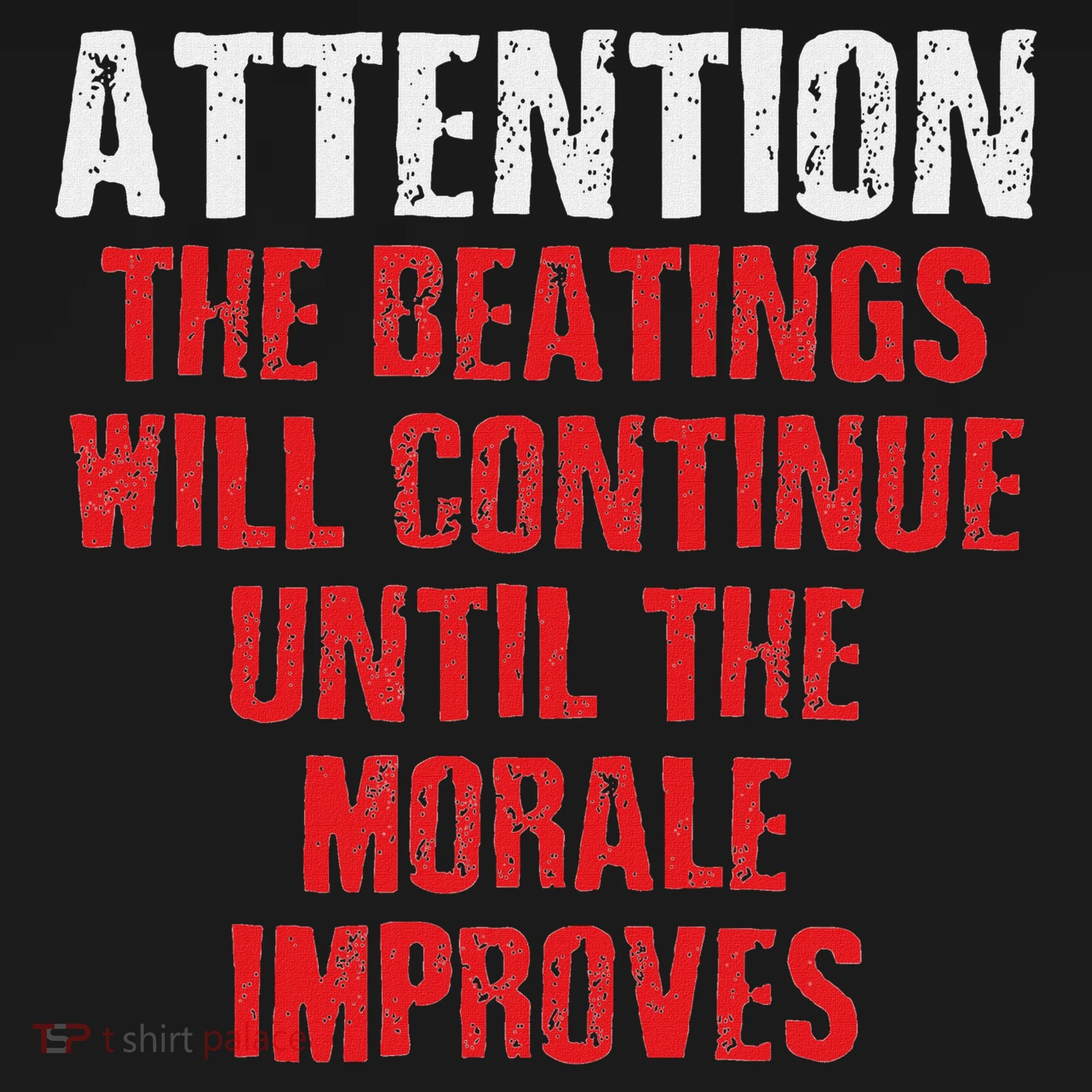 Attention Beatings Will Continue Until The Morale Improves Women's T-Shirt