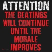 Attention Beatings Will Continue Until The Morale Improves Kids Long Sleeve Shirt thumb 2