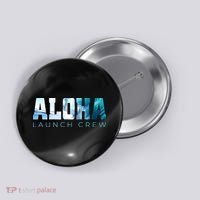 Aloha Big Wave Surf Camo Ocean In Honolulu Hawaii Oahu Maui Button thumb 0
