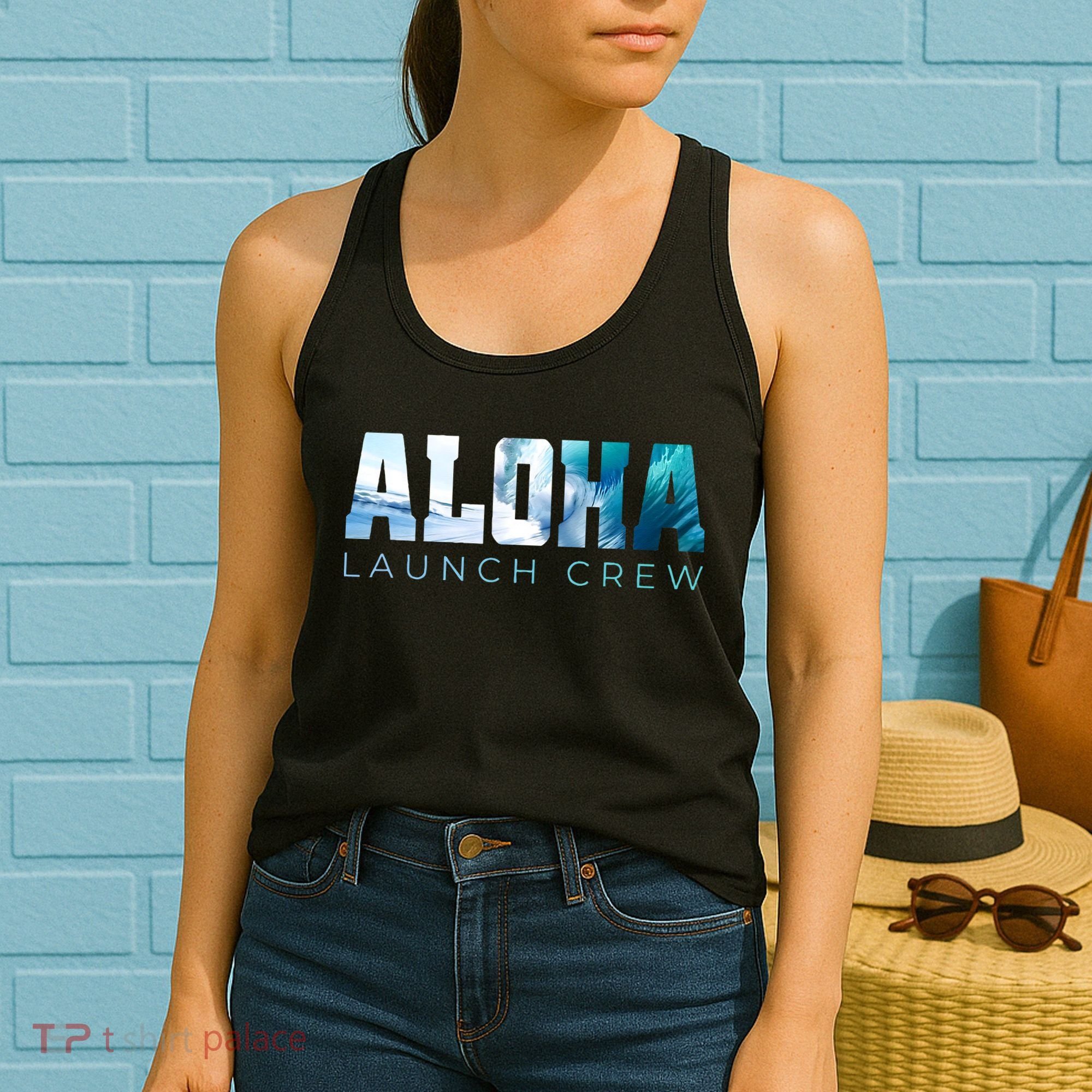 Aloha Big Wave Surf Camo Ocean In Honolulu Hawaii Oahu Maui Women's Tank Top