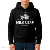 American Brewery Wild Leap Craft Beer Kids Hoodie thumb 4