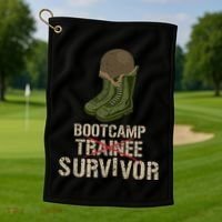 Army Bootcamp Workout Bootcamp Survivor Golf Towel thumb 1