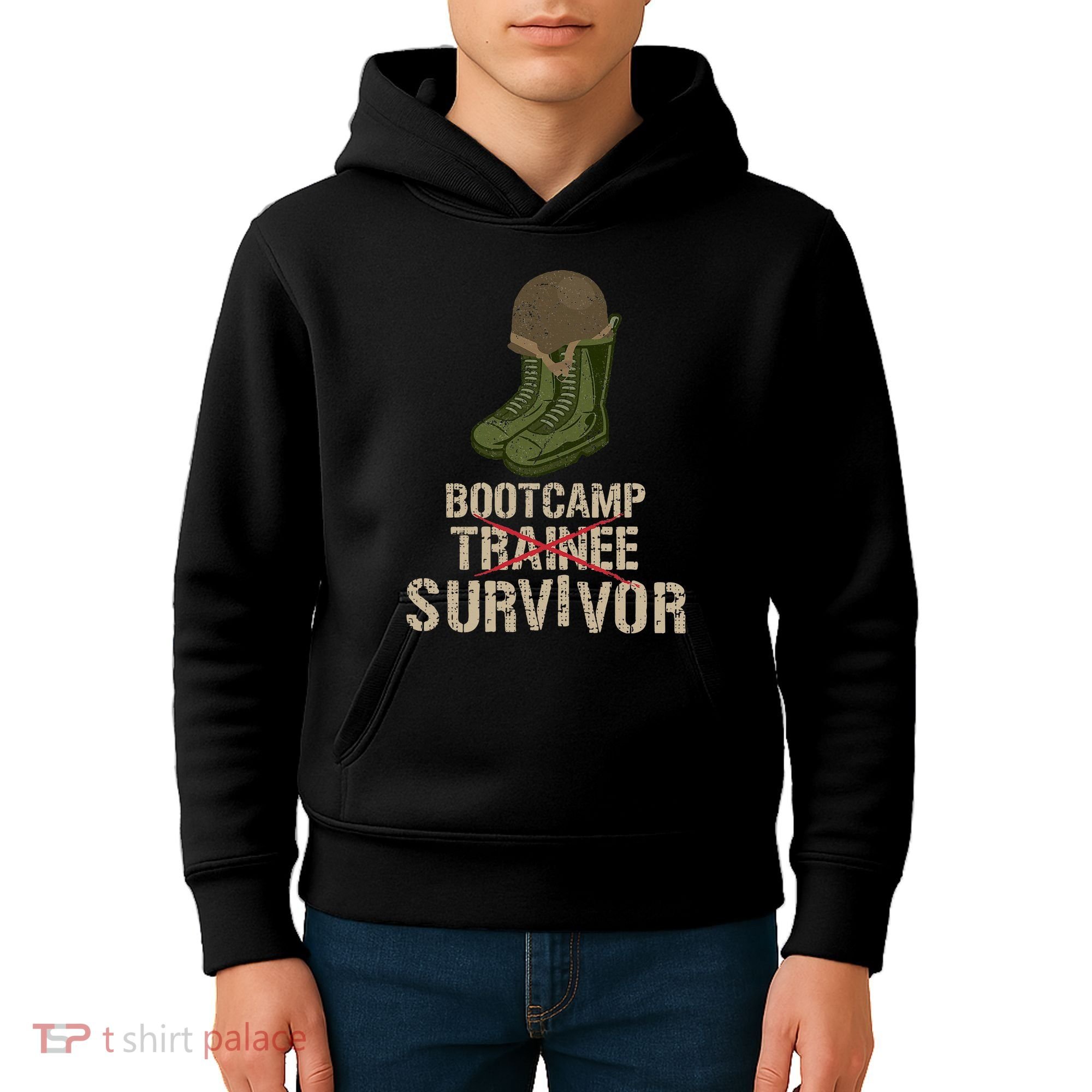 Army Bootcamp Workout Bootcamp Survivor Kids Hoodie