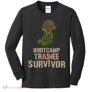 Army Bootcamp Workout Bootcamp Survivor Kids Long Sleeve Shirt