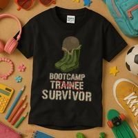 Army Bootcamp Workout Bootcamp Survivor Kids T-Shirt thumb 3