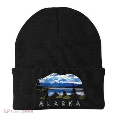 Alaskan Bear With Lake Mountain Souvenir Beanie