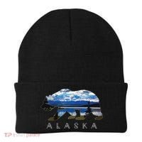 Alaskan Bear With Lake Mountain Souvenir Beanie thumb 0