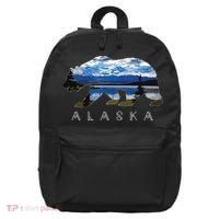 Alaskan Bear With Lake Mountain Souvenir 16 in Basic Backpack thumb 0
