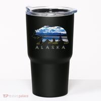 Alaskan Bear With Lake Mountain Souvenir Tumbler thumb 0