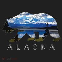 Alaskan Bear With Lake Mountain Souvenir Tumbler thumb 3