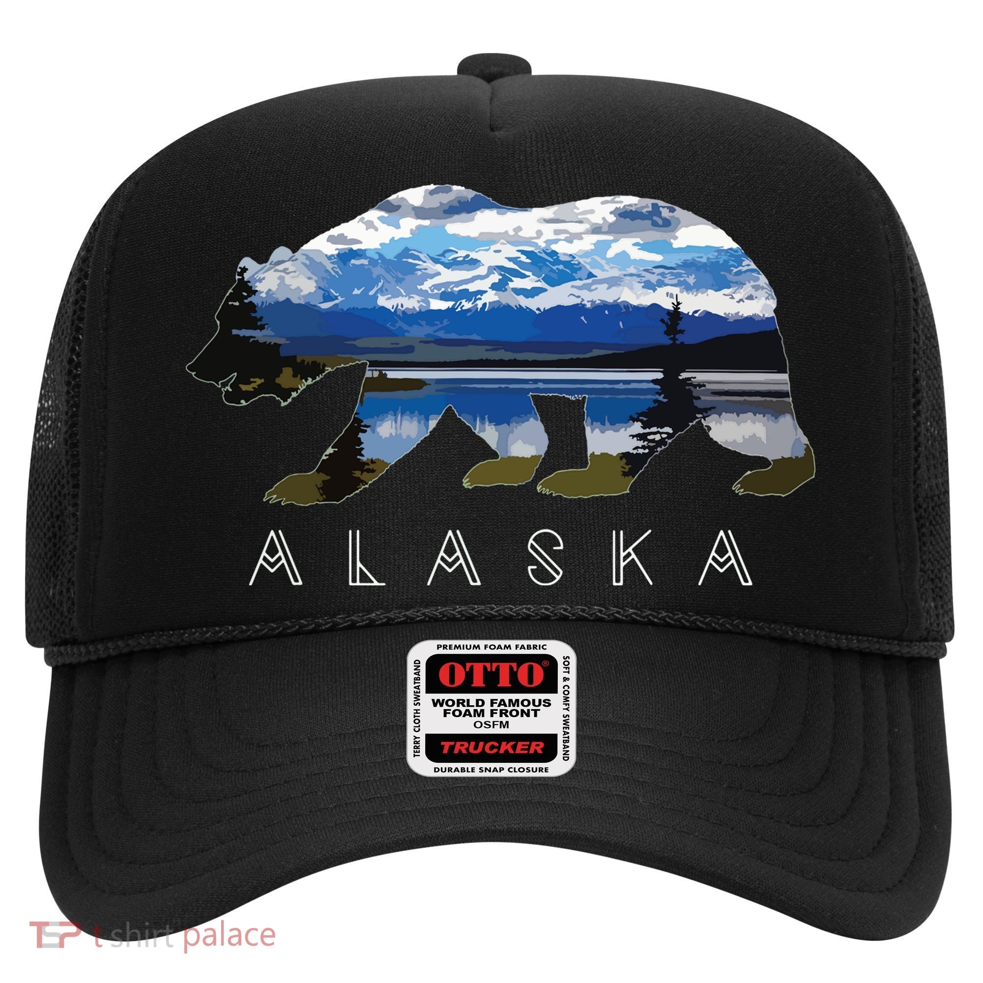 Alaskan Bear With Lake Mountain Souvenir Hat