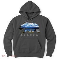 Alaskan Bear With Lake Mountain Souvenir Hoodie thumb 0