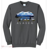 Alaskan Bear With Lake Mountain Souvenir Sweatshirt thumb 0